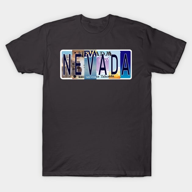 Nevada License Plates T-Shirt by stermitkermit